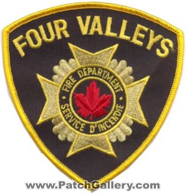 Four Valleys Fire Department (Canada ON)
Thanks to zwpatch.ca for this scan.
