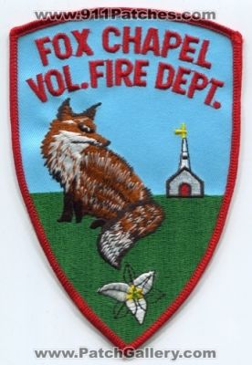 Fox Chapel Volunteer Fire Department (Pennsylvania)
Scan By: PatchGallery.com
Keywords: vol. dept.