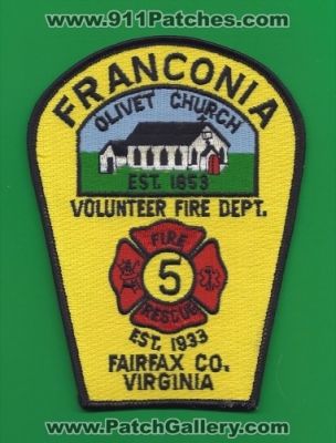 Franconia Volunteer Fire Rescue Department (Virginia)
Thanks to Paul Howard for this scan.
Keywords: dept. 5 fairfax co. county