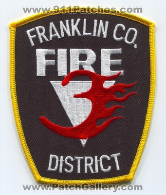 Franklin County Fire District 3 Patch (Washington)
Scan By: PatchGallery.com
Keywords: co. dist. number no. #3 department dept.