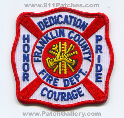 Franklin County Fire Department Patch (Massachusetts)
Scan By: PatchGallery.com
Keywords: co. dept. dedication courage honor pride