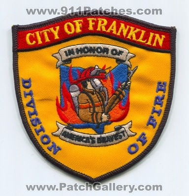 Franklin Division of Fire Patch (Ohio)
Scan By: PatchGallery.com
Keywords: city of div. department dept. in honor of americas bravest