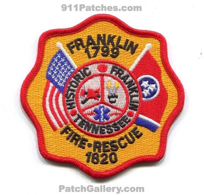 Franklin Fire Rescue Department Patch (Tennessee)
Scan By: PatchGallery.com
Keywords: dept. historic 1799 1820