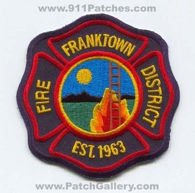 Franktown Fire District Patch (Colorado)
[b]Scan From: Our Collection[/b]
Keywords: dist. department dept. est. 1963