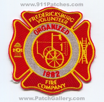 Fredericksburg Volunteer Fire Company Patch (Virginia)
Scan By: PatchGallery.com
Keywords: vol. co. department dept. organized 1882