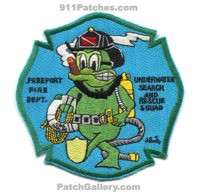 Freeport Fire Department Underwater Search and Rescue Squad Patch (New York) (Jacket Back Size)
Scan By: PatchGallery.com
Keywords: dept. scuba diver