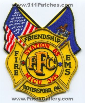 Friendship Fire Company Station 85 MICU 325 (Pennsylvania)
Scan By: PatchGallery.com
Keywords: co. ffc ems royersford pa. ambulance