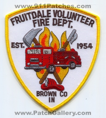 Fruitdale Volunteer Fire Department Brown County Patch (Indiana)
Scan By: PatchGallery.com
Keywords: vol. dept. co. est. 1954