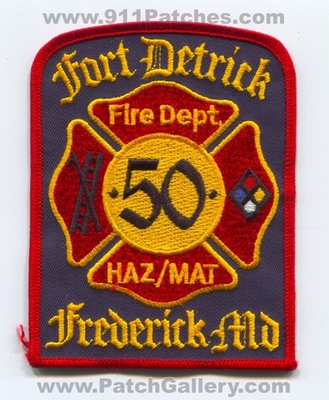 Fort Detrick Fire Department 50 Frederick US Army Military Patch (Maryland)
Scan By: PatchGallery.com
Keywords: ft. dept. haz/mat hazmat