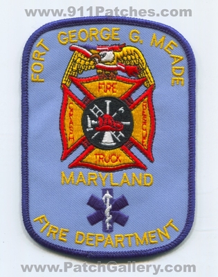 Fort George G Meade Fire Department Crash Fire Rescue CFR US Army Military Patch (Maryland)
Scan By: PatchGallery.com
Keywords: ft. g. dept. c.f.r. truck arff a.r.f.f. aircraft airport firefighter firefighting