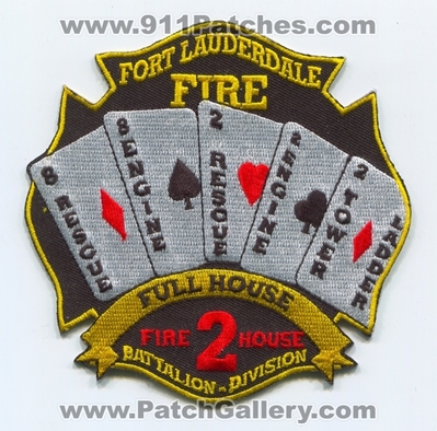 Fort Lauderdale Fire Rescue Department Station 2 Patch (Florida)
Scan By: PatchGallery.com
Keywords: Ft. Dept. Engine 8 Rescue 8 Engine Rescue Tower Ladder Truck Battalion Division Company Co. Firehouse Full House