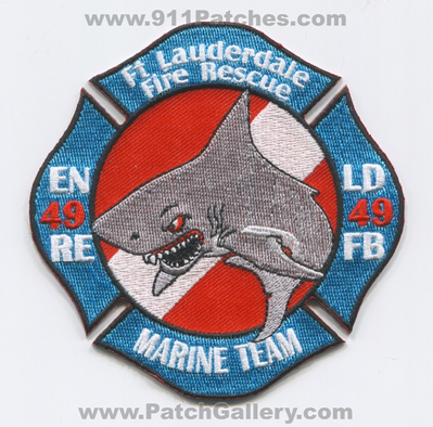 Fort Lauderdale Fire Rescue Department Station 49 Patch (Florida)
Scan By: PatchGallery.com
Keywords: Ft. Dept. FLFR F.L.F.R. Engine Ladder Rescue Fireboat Marine Team Dive Company Co. Station Shark