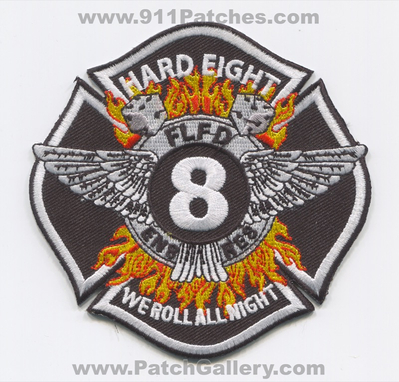 Fort Lauderdale Fire Rescue Department Station 8 Patch (Florida)
Scan By: PatchGallery.com
Keywords: Ft. Dept. FLFR F.L.F.R. Engine Rescue Company Co. Station Hard Eight - We Roll All Night - Eight 8 Ball