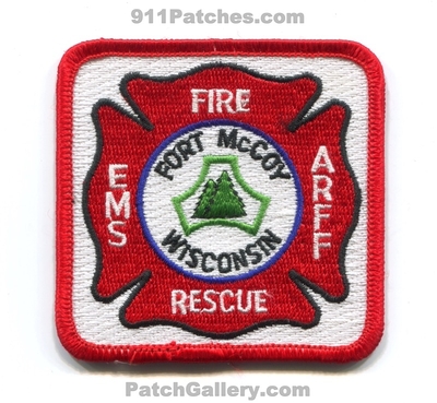 Fort McCoy Fire Rescue Department ARFF US Army Military Patch (Wisconsin)
Scan By: PatchGallery.com
Keywords: ft. dept. a.r.f.f. aircraft airport firefighter firefighting crash cfr c.f.r. ems