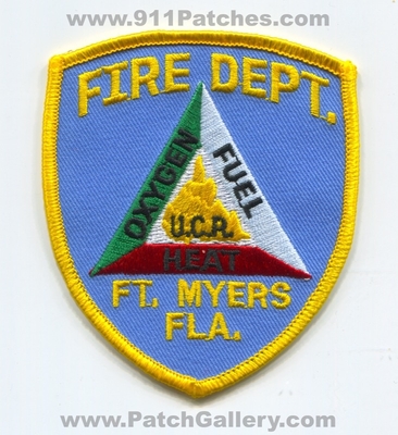 Fort Myers Fire Department Patch (Florida)
Scan By: PatchGallery.com
Keywords: ft. dept. fla. oxygen fuel heat u.c.r. ucr