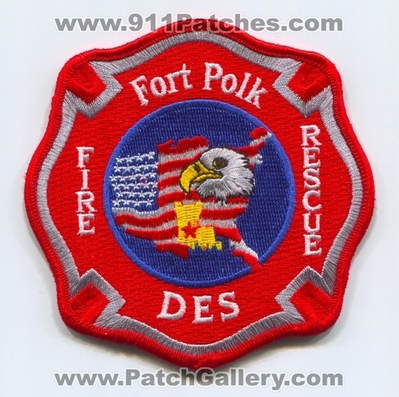 Fort Polk Fire Rescue Department Directorate of Emergency Services US Army Military Patch (Louisiana)
Scan By: PatchGallery.com
Keywords: ft. dept. des