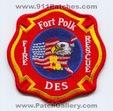 Fort Polk Fire Rescue Department Directorate of Emergency Services US Army Military Patch (Louisiana)
Scan By: PatchGallery.com
Keywords: ft. dept. des