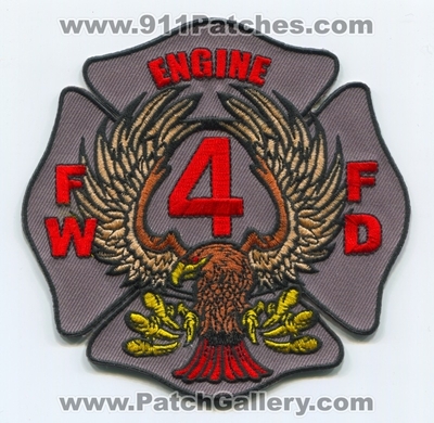 Fort Wayne Fire Department Engine 4 Patch (Indiana)
Scan By: PatchGallery.com
Keywords: ft. dept. fwfd eagle company co. station