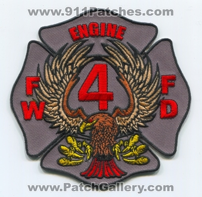Fort Wayne Fire Department Engine 4 Patch (Indiana)
Scan By: PatchGallery.com
Keywords: ft. dept. fwfd eagle company co. station