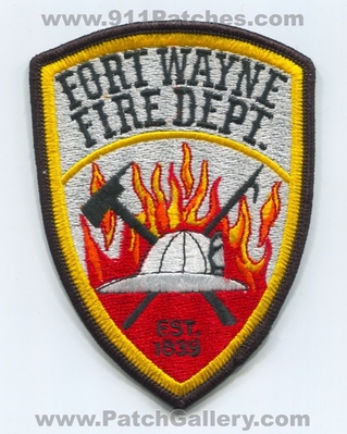 Fort Wayne Fire Department Patch (Indiana)
Scan By: PatchGallery.com
Keywords: ft. dept. est. 1839