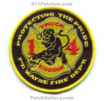 Fort Wayne Fire Department Station 14 Patch (Indiana)
Scan By: PatchGallery.com
[b]Patch Made By: 911Patches.com[/b]
Keywords: ft. dept. fwfd f.w.f.d. engine truck company co. protecting the pride
