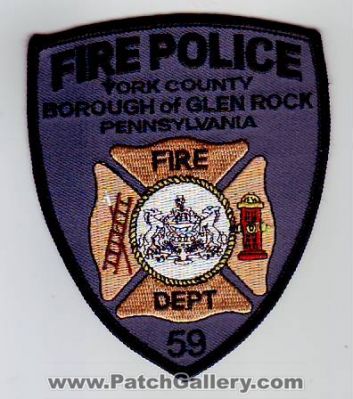 Glen Rock Fire Police Department 59 (Pennsylvania)
Thanks to Dave Slade for this scan.
Keywords: dept. borough of york county