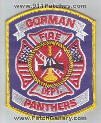 Gorman Panthers Fire Department (Texas)
Thanks to Dave Slade for this scan.
Keywords: dept.