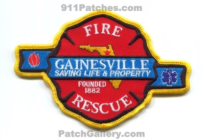 Gainesville Fire Rescue Department Patch (Florida)
Scan By: PatchGallery.com
Keywords: dept. saving life & property founded 1882