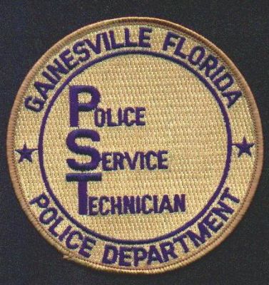 Gainesville Police Service Technician
Thanks to EmblemAndPatchSales.com for this scan.
Keywords: florida department pst