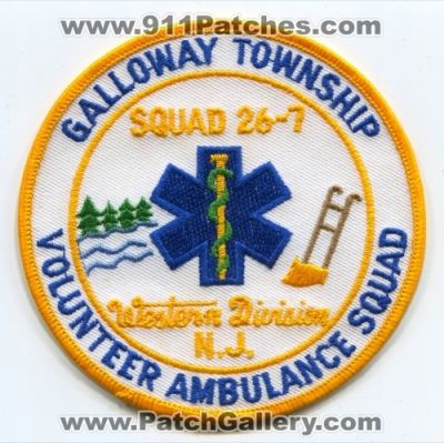 Galloway Township Volunteer Ambulance Squad 26-7 Western Division (New Jersey)
Scan By: PatchGallery.com
Keywords: twp. ems n.j.