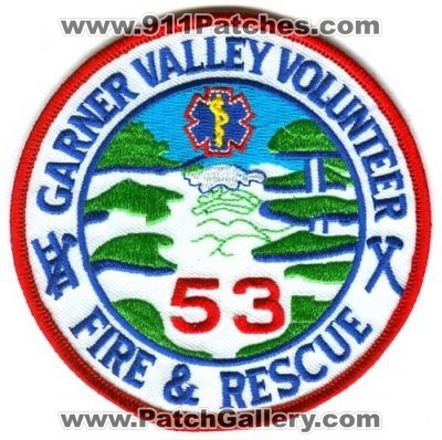 Garner Valley Volunteer Fire and Rescue Department 53 Patch (California)
Scan By: PatchGallery.com
Keywords: & dept.