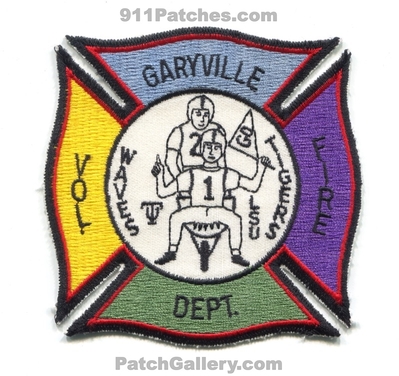 Garyville Volunteer Fire Department Patch (Louisiana)
Scan By: PatchGallery.com
Keywords: vol. dept. state university lsu tigers waves
