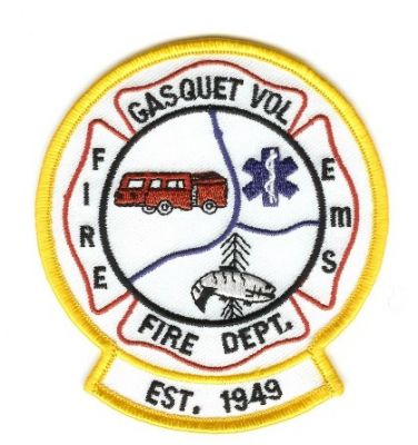 Gasquet Vol Fire Dept
Thanks to PaulsFirePatches.com for this scan.
Keywords: california volunteer department ems