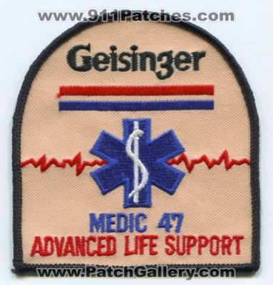 Geisinger Medical Center Medic 47 Advanced Life Support (Pennsylvania)
Scan By: PatchGallery.com
Keywords: ems paramedic ambulance