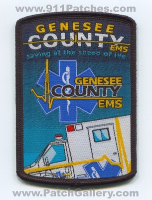 Genesee County Emergency Medical Services EMS Patch (Michigan)
Scan By: PatchGallery.com
Keywords: co. ambulance emt paramedic saving at the speed of life