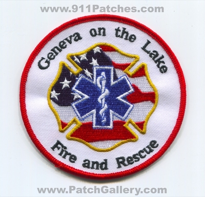 Geneva on the Lake Fire and Rescue Department Patch (Ohio)
Scan By: PatchGallery.com
Keywords: & dept.