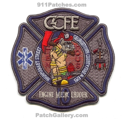 Georgetown County Fire EMS Department Station 10 Patch (South Carolina) (Confirmed)
Scan By: PatchGallery.com
[b]Patch Made By: 911Patches.com[/b]
Keywords: co. gcfe & and dept. engine medic ladder company highmarket street ten house bulldog