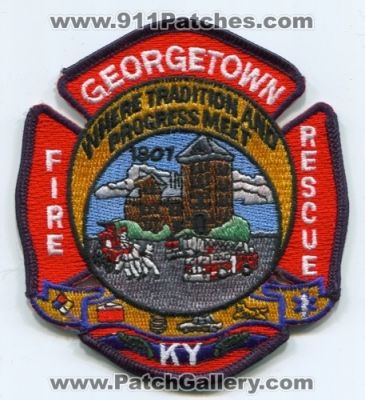 Georgetown Fire Rescue Department Patch (Kentucky)
Scan By: PatchGallery.com
Keywords: dept. where tradition and progress meet ky 1801
