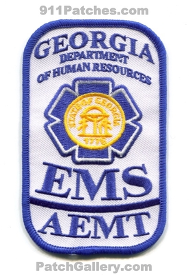 Georgia State Emergency Medical Services EMS Advanced AEMT Patch (Georgia)
Scan By: PatchGallery.com
Keywords: department of human resources hr a-emt ambulance