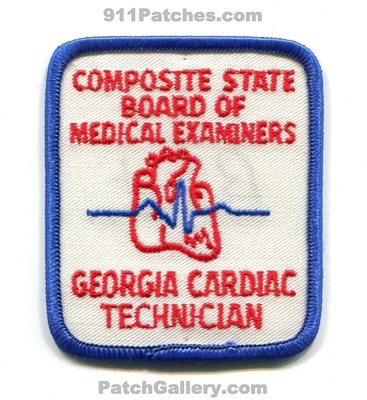 Georgia State Cardiac Technician EMS Patch (Georgia)
Scan By: PatchGallery.com
Keywords: ambulance composite board of medical examiners