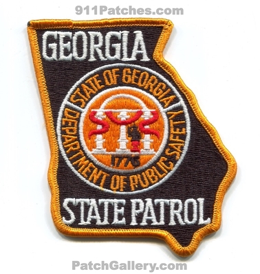 Georgia State Patrol Patch (Georgia) (State Shape)
Scan By: PatchGallery.com
Keywords: highway police department dept. of public safety dps 1776