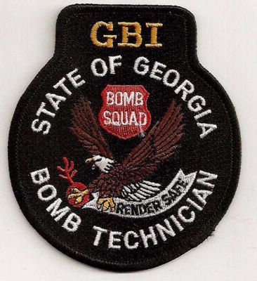 Georgia Bureau of Investigation Bomb Technician
Thanks to EmblemAndPatchSales.com for this scan.
Keywords: gbi squad