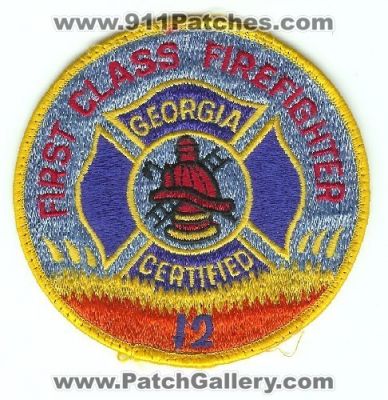 Georgia Certified First Class FireFighter 12 (Georgia)
Thanks to Mark C Barilovich for this scan.
