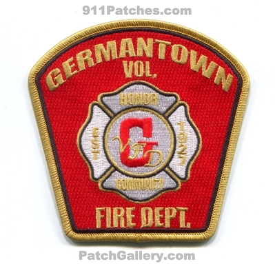 Germantown Volunteer Fire Department Patch (Kentucky)
Scan By: PatchGallery.com
[b]Patch Made By: 911Patches.com[/b]
Keywords: vol. dept. gvfd honor community est 1927