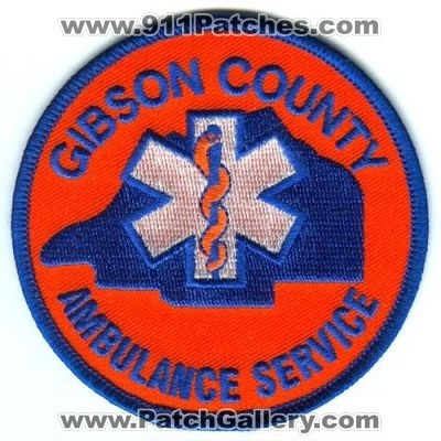 Gibson County Ambulance Service Patch (Indiana)
[b]Scan From: Our Collection[/b]
Keywords: ems