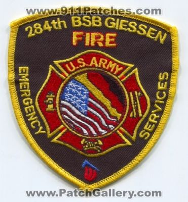 Giessen Fire Emergency Services US Army Military Patch (Germany)
Scan By: PatchGallery.com
Keywords: 284th bsb department dept.