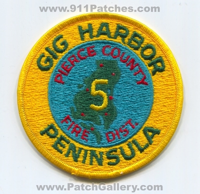 Pierce County Fire District 5 Gig Harbor Peninsula Patch (Washington)
Scan By: PatchGallery.com
Keywords: co. dist. number no. #5 department dept.