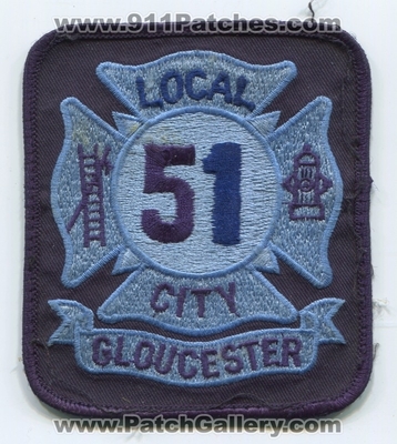 Gloucester City Fire Department Local 51 Patch (New Jersey)
Scan By: PatchGallery.com
Keywords: dept.