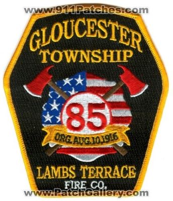 Gloucester Township Lambs Terrace Fire Company 85 (New Jersey)
Scan By: PatchGallery.com
Keywords: twp. co. department dept.