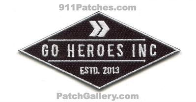 Go Heroes Inc Patch (Texas)
Scan By: PatchGallery.com
[b]Patch Made By: 911Patches.com[/b]
Keywords: estd. 2013 goheroes.org fire rescue ems ambulance police sheriffs military